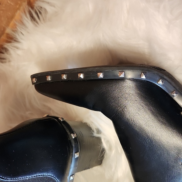 Charles by Charles David Studded Slip-On Block Heel Ankle Boots - Picture 4 of 11